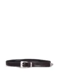 Fabrizio Mancini Norvegia engraved-buckle leather belt - Brown
