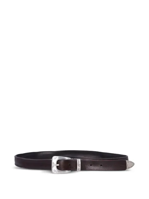 Fabrizio Mancini Norvegia engraved-buckle leather belt
