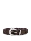 Fabrizio Mancini braided leather belt - Brown