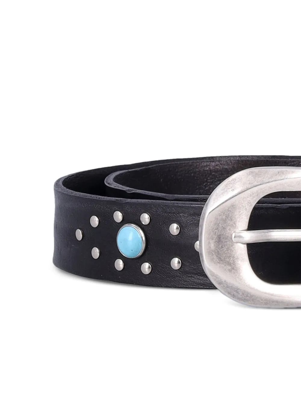 Fabrizio Mancini Norvegia studded belt Zwart