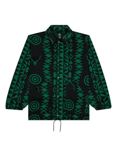 SOUTH2 WEST8 geometric-pattern coach jacket