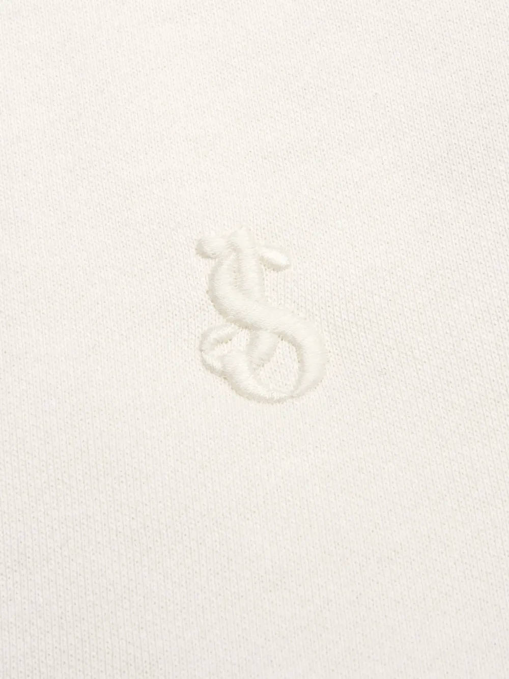 Jil Sander T-shirt met geborduurd logo Beige