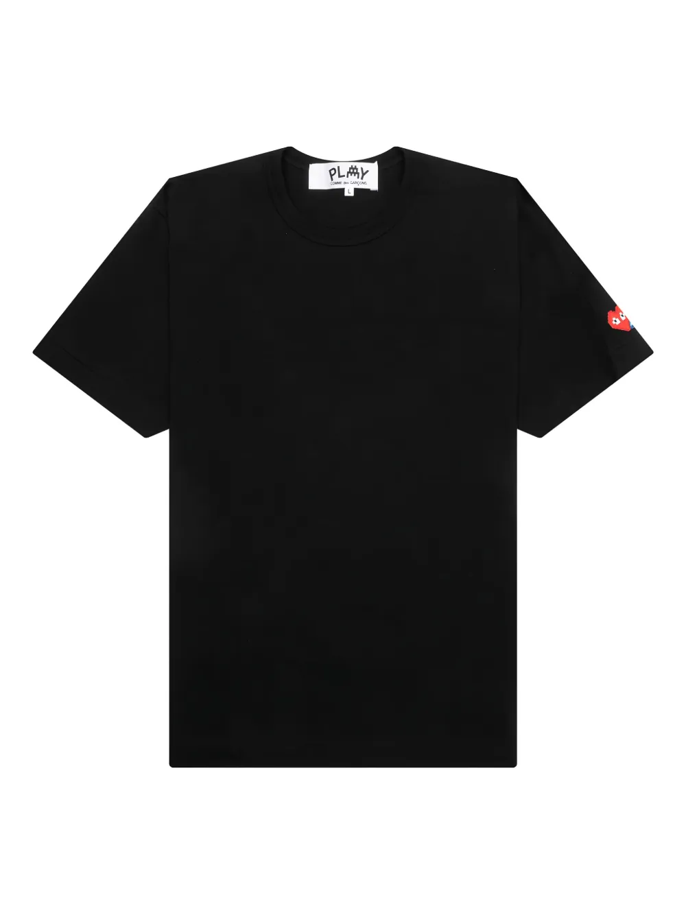 Comme Des Garçons Play pixel-heart embroidered t-shirt - ブラック Comme Des Garçons Play pixel-heart embroidered t-shirt - ブラック
