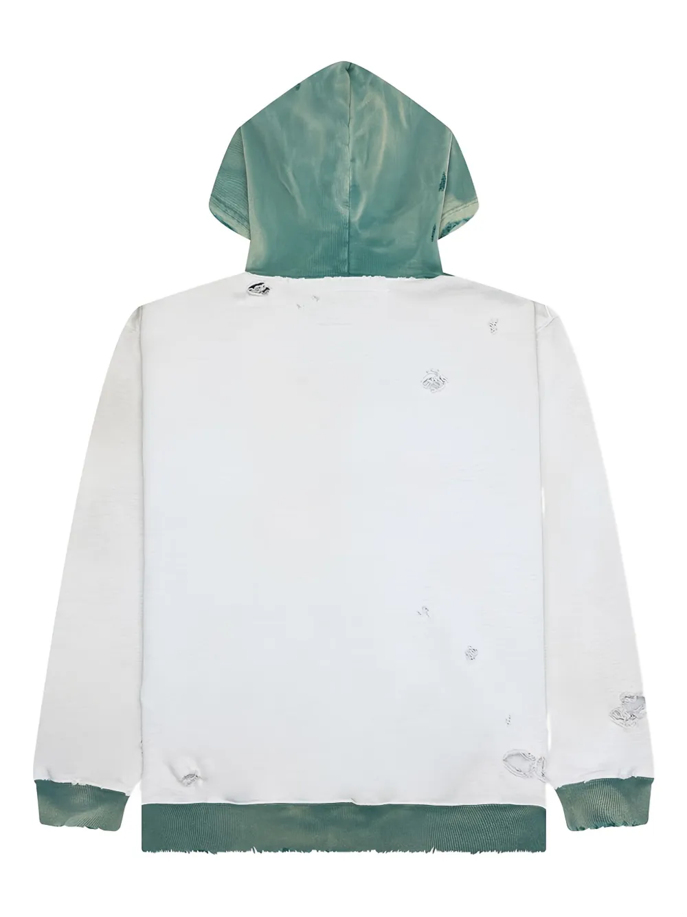 Neighborhood Savage gerafelde hoodie Wit