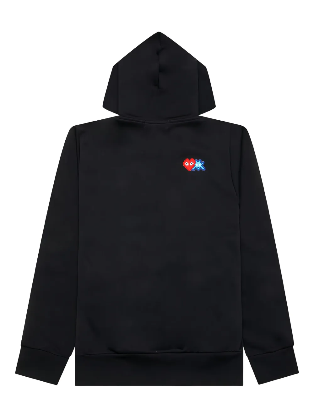 Comme Des Garçons Play Hoodie met rits Zwart