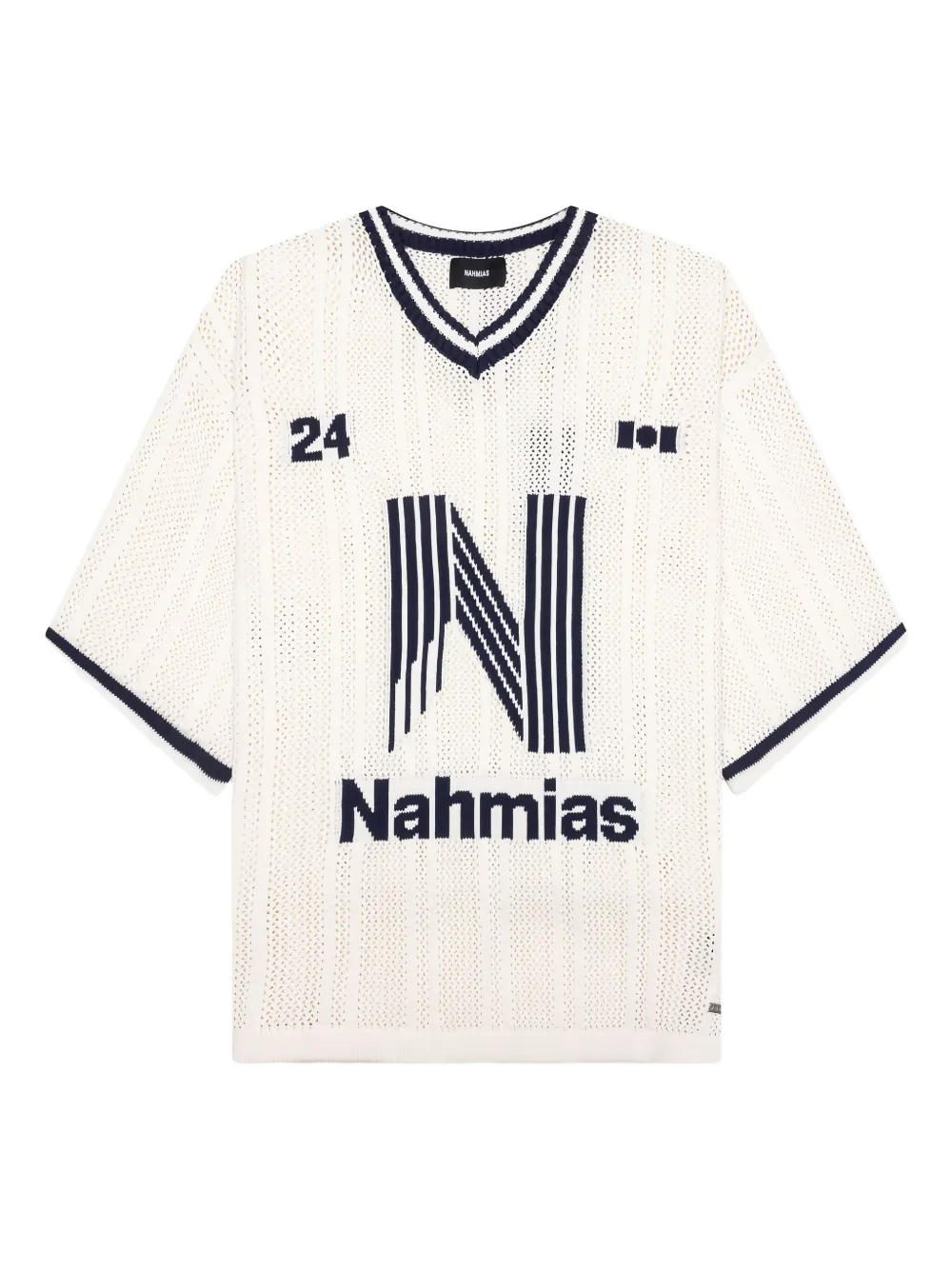 Nahmias V-neck knitted T-shirt - ニュートラル Nahmias V-neck knitted T-shirt - ニュートラル