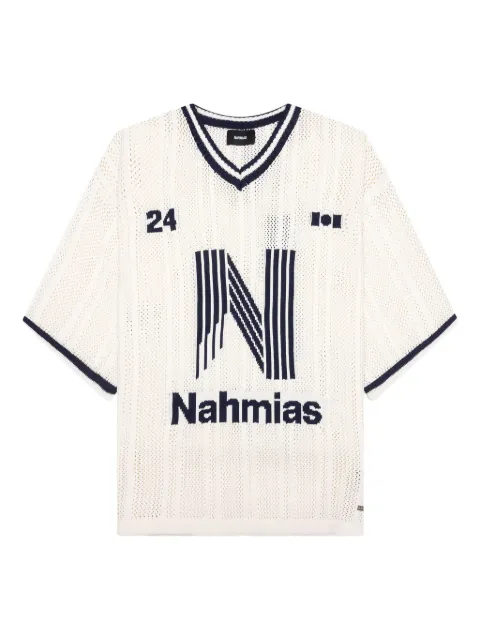 Nahmias V-neck knitted T-shirt