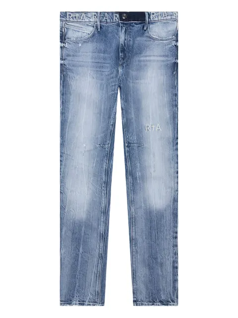 RTA Bryant embroidered-cross jeans