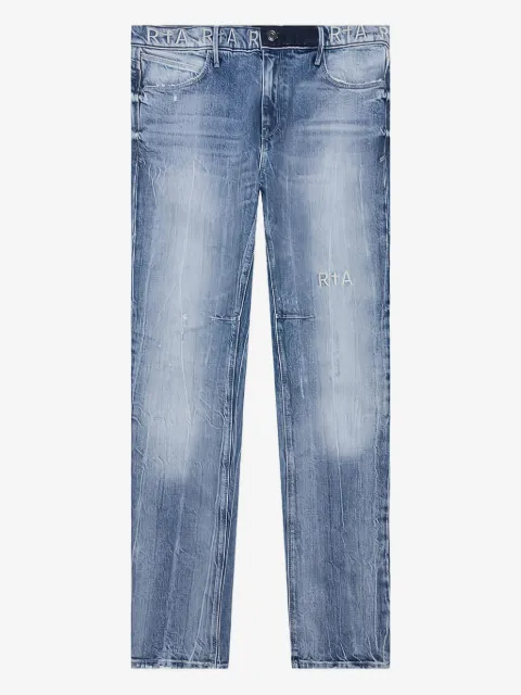 RTA Bryant embroidered-cross jeans