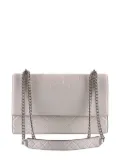 Tory Burch Fleming logo-embossed quilted shoulder bag - Grey