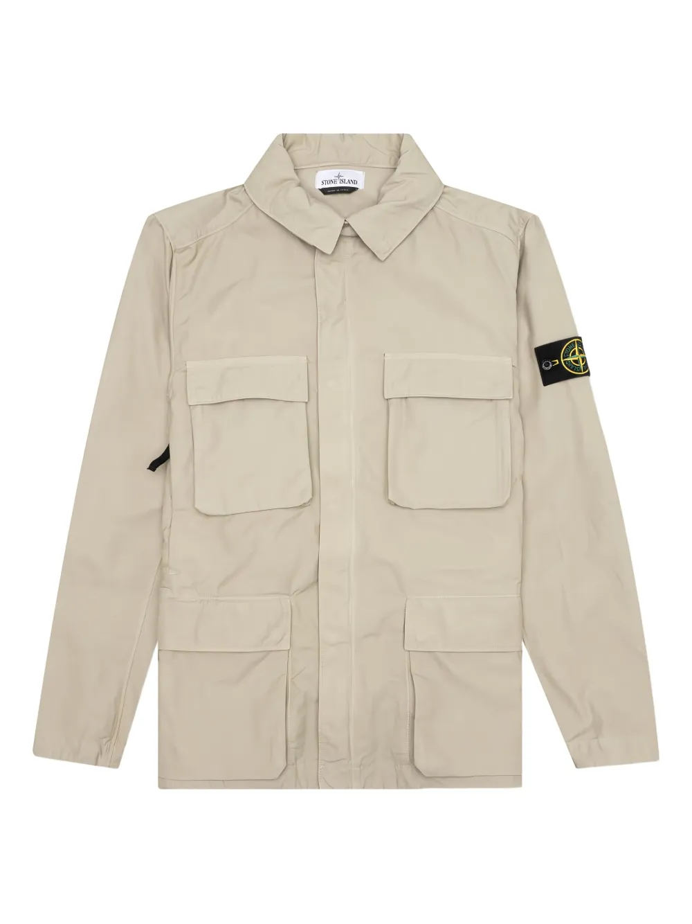 Stone Island Jack met meerdere zakken en Compass-logopatch Beige