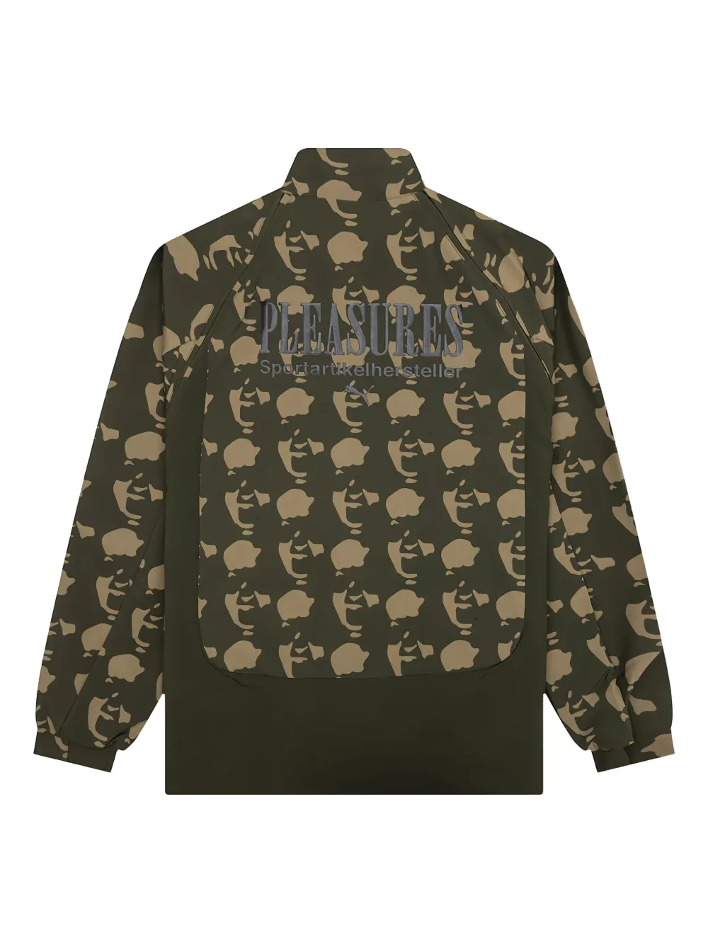 PUMA x Pleasures face-print zip jacket - ブラウン PUMA x Pleasures face-print zip jacket - ブラウン