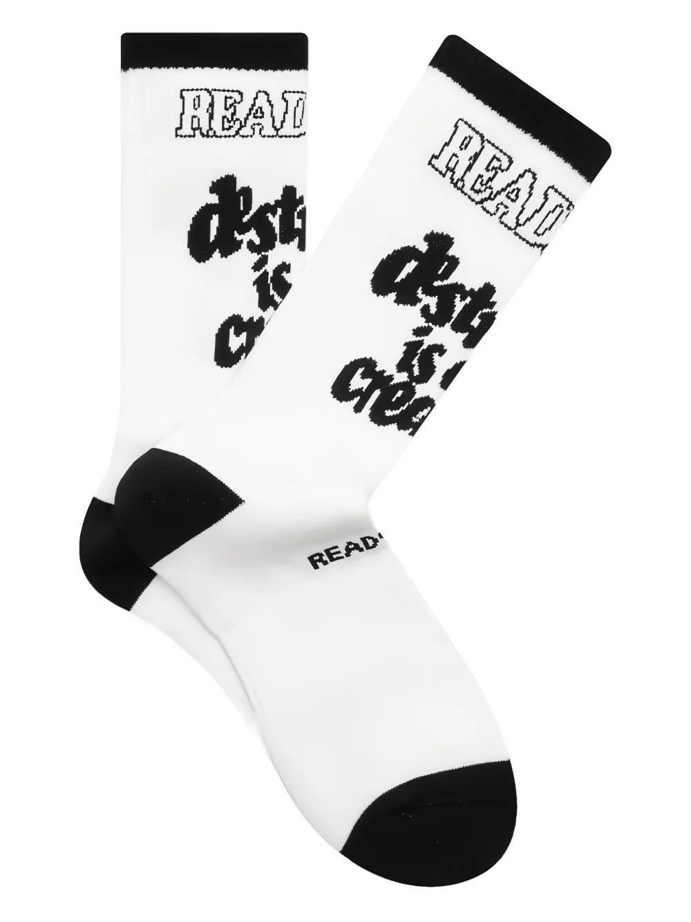 Readymade destruction-print socks | White | Image 1