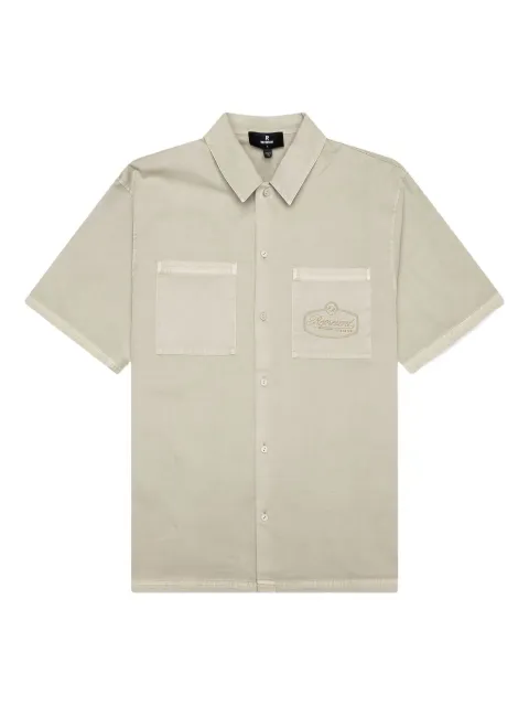 Represent logo-embroidered short-sleeve shirt