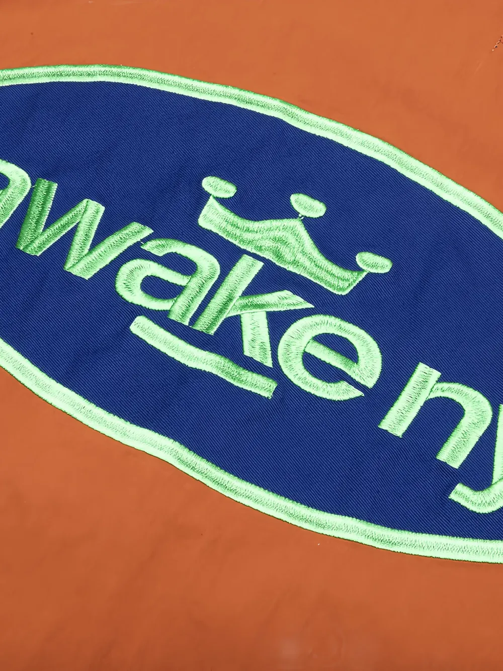 Awake NY Twill jack met ovalen logo Oranje
