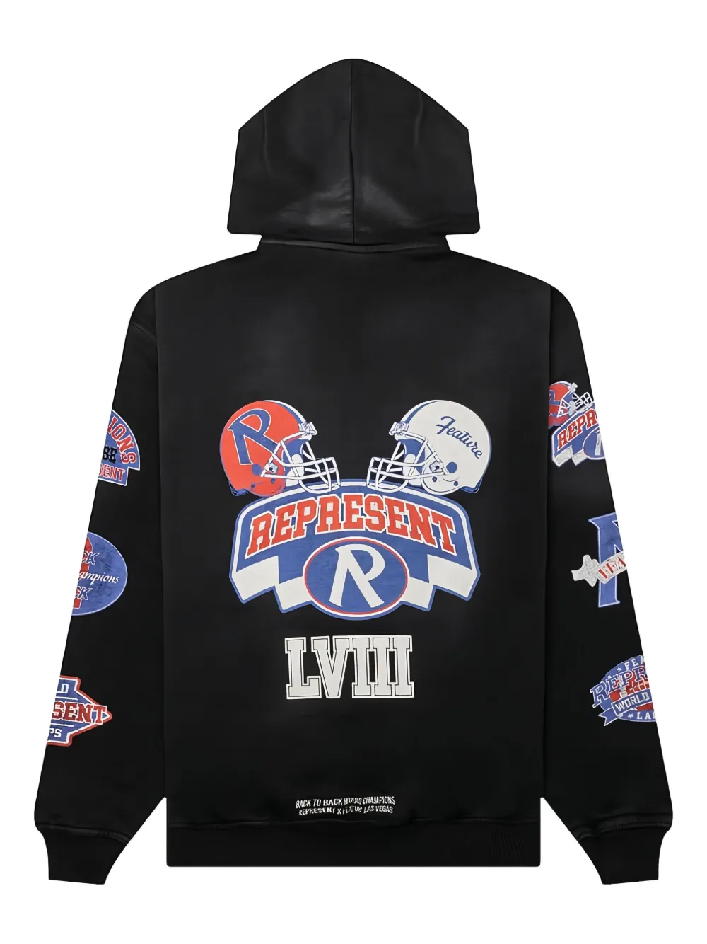 Represent x Feature Champions hoodie Zwart