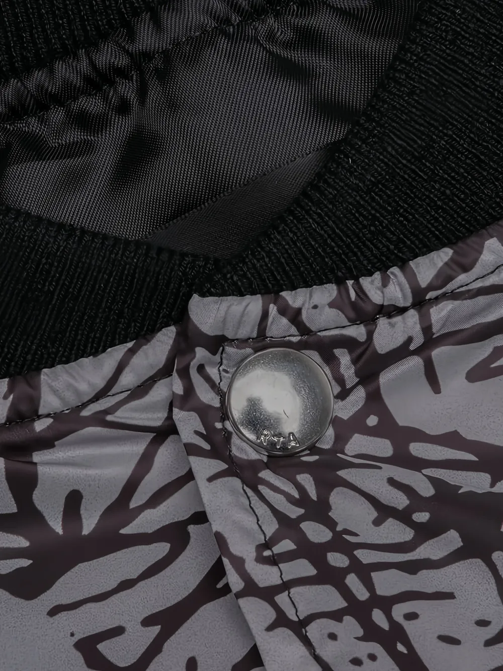 Rta Atticus Printed Bomber Jacket In Gray