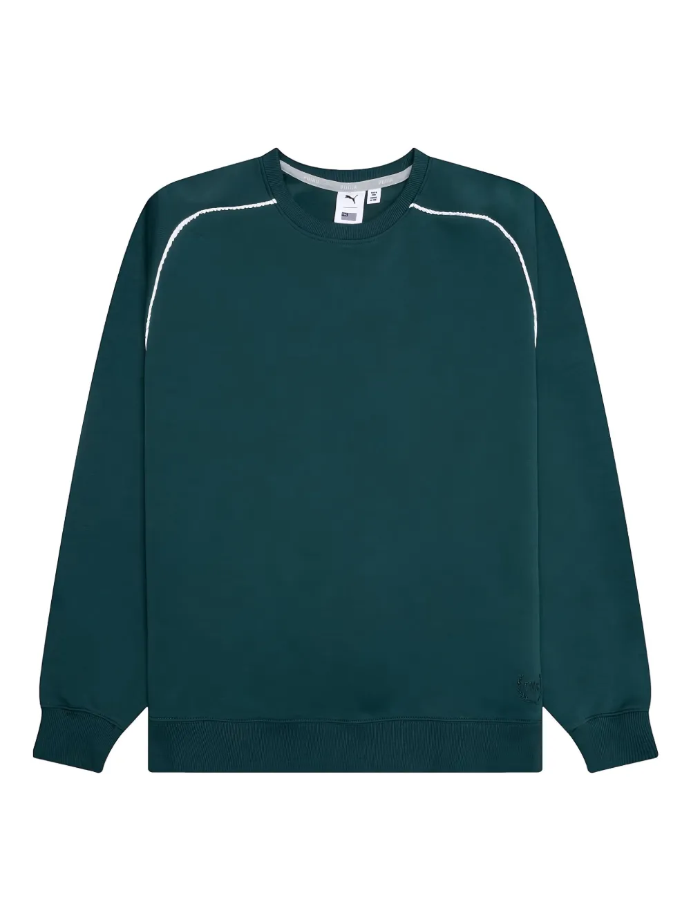 PUMA The Run Crew embroidered-detail crew-neck sweatshirt | Green | Image 1