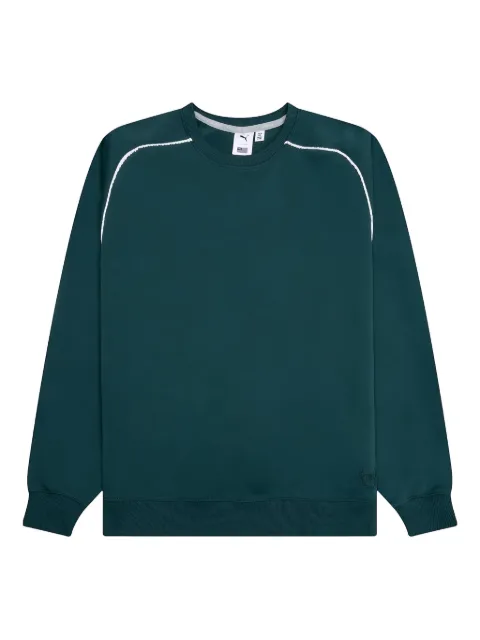 PUMA The Run Crew embroidered-detail crew-neck sweatshirt
