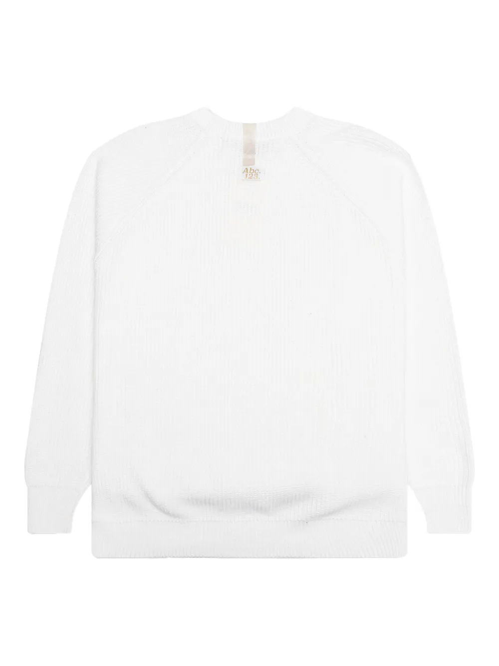 Advisory Board Crystals Geribbelde sweater met ronde hals Wit