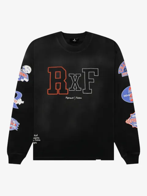 Represent logo-embroidered long-sleeve t-shirt