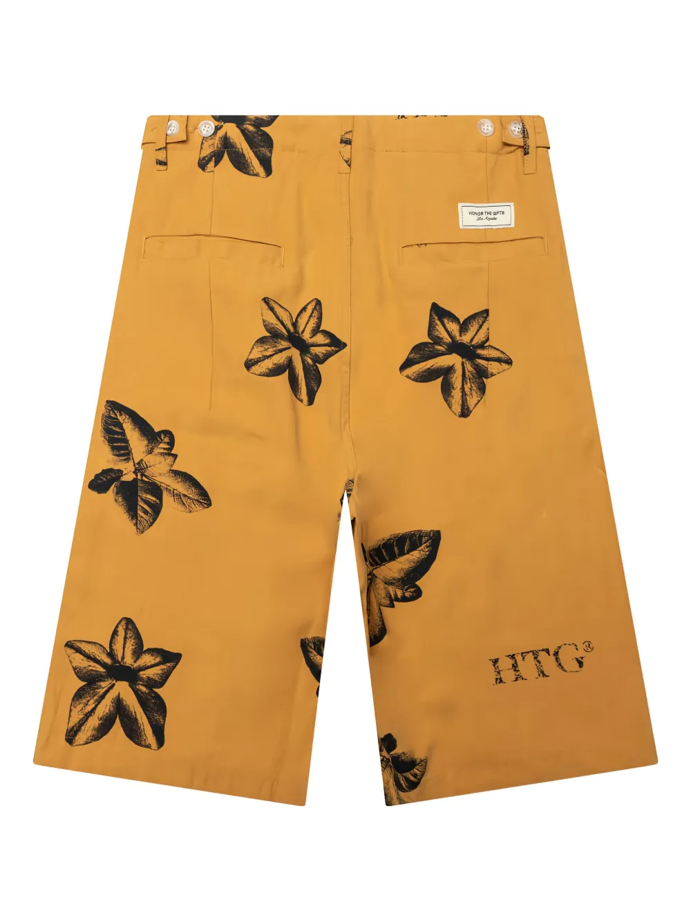 Honor The Gift Shorts met bloemenprint - Geel