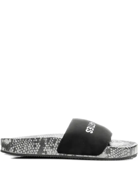 WACKO MARIA Hayn snakeskin-print band slides