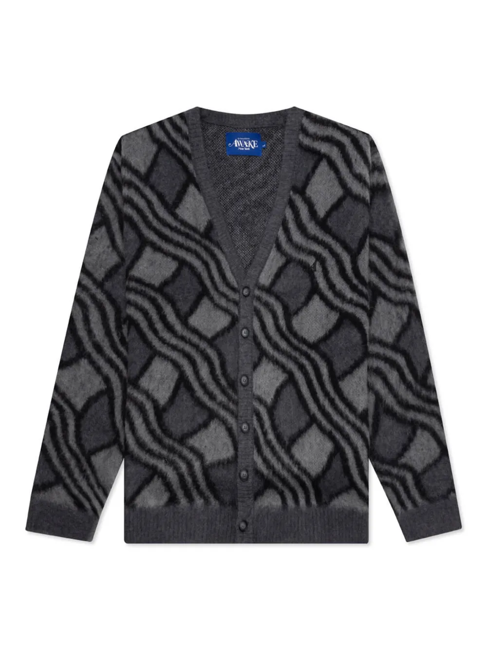 Awake NY patterned-jacquard cardigan - ブラック Awake NY patterned-jacquard cardigan - ブラック