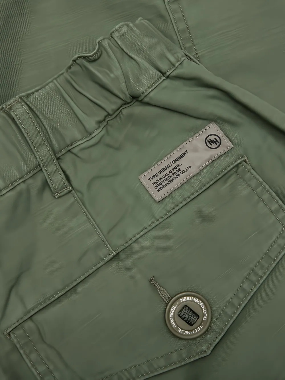 Neighborhood Cargo shorts met wijde pijpen Groen