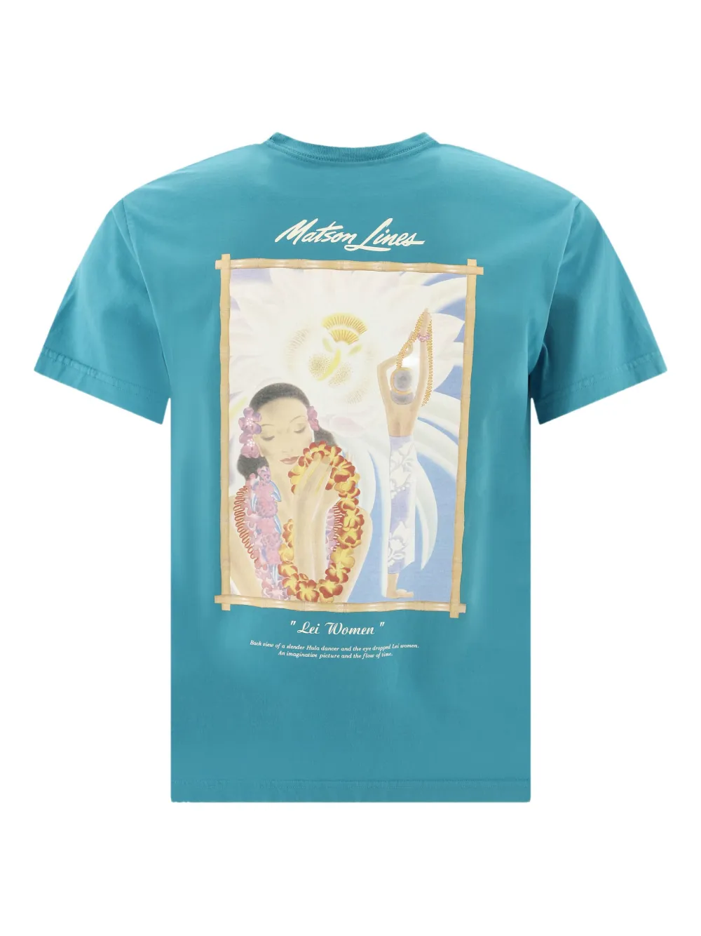 Sun Surf logo-print crew-neck T-shirt - Blauw