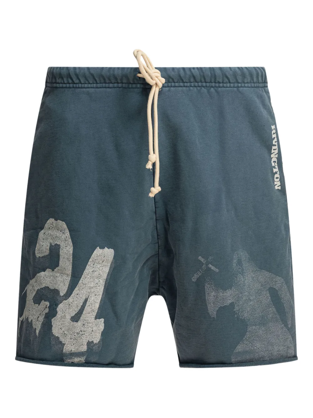 RRR123 graphic-print track shorts - ブルー RRR123 graphic-print track shorts - ブルー
