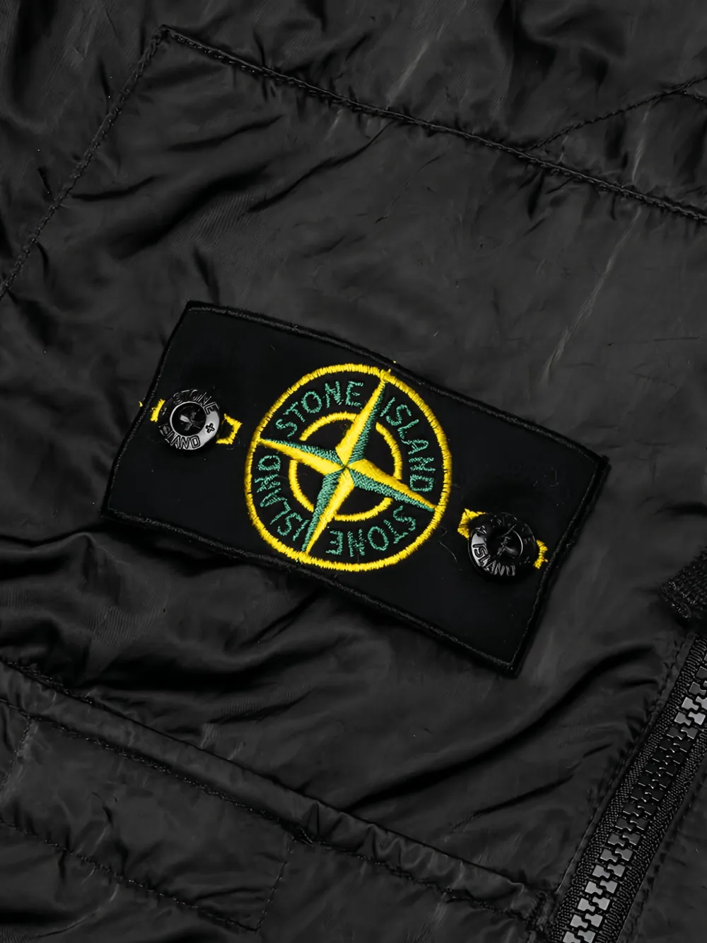 Stone Island Broek met Compass-logopatch en rits Zwart