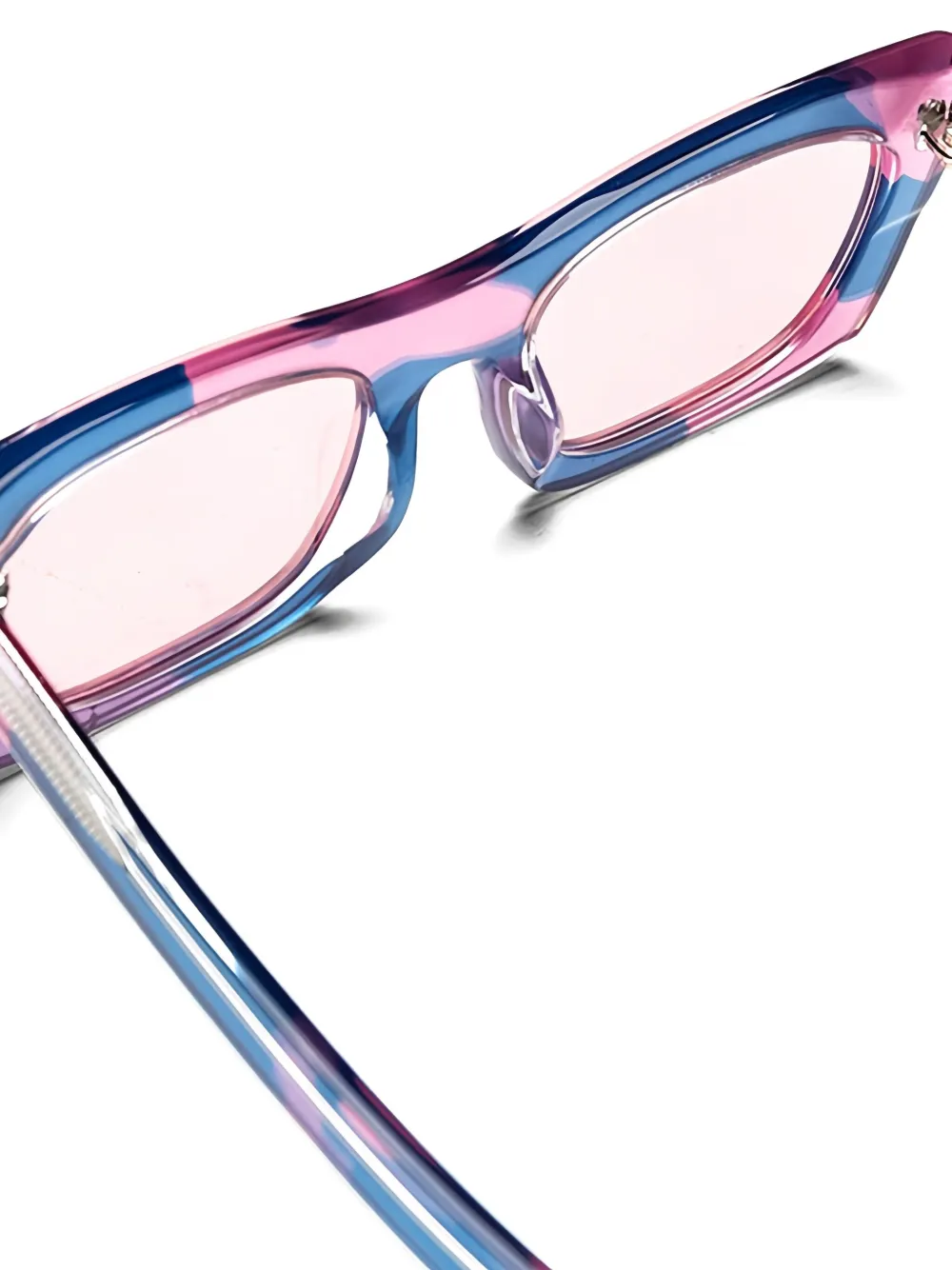 Retrosuperfuture Drew Mama Fred zonnebril met rechthoekig montuur Blauw