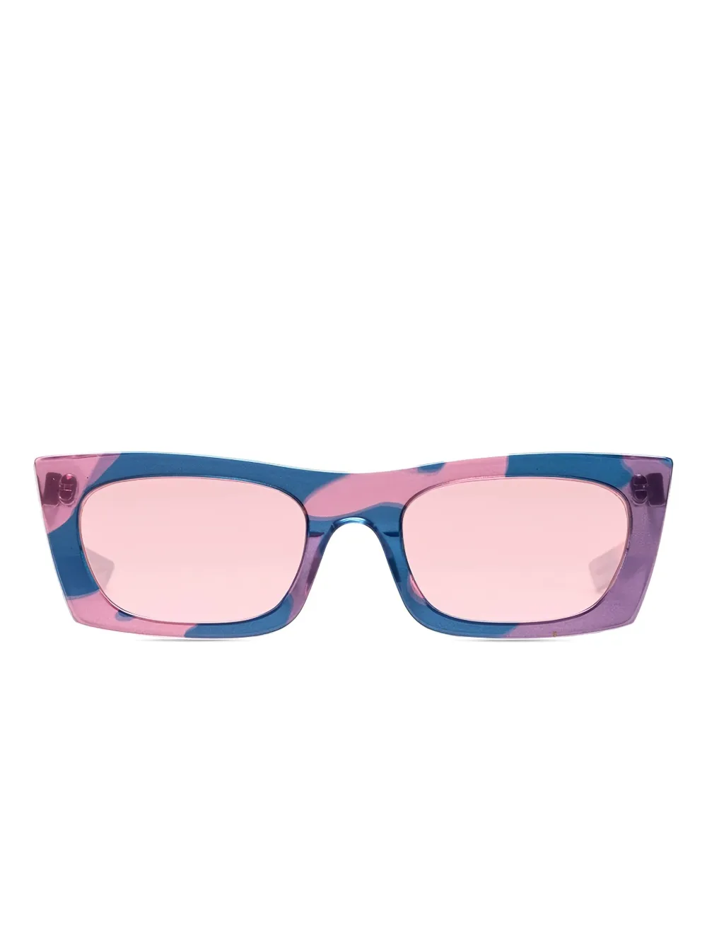 Retrosuperfuture Drew Mama Fred zonnebril met rechthoekig montuur Blauw