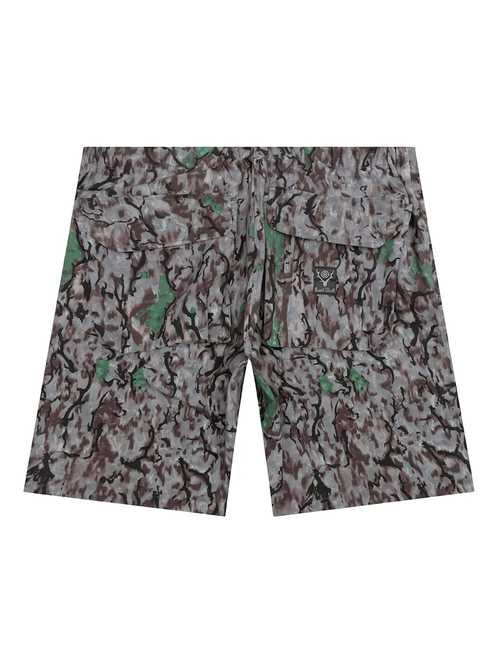 SOUTH2 WEST8 Tenkara Trout shorts met camouflageprint - Grijs