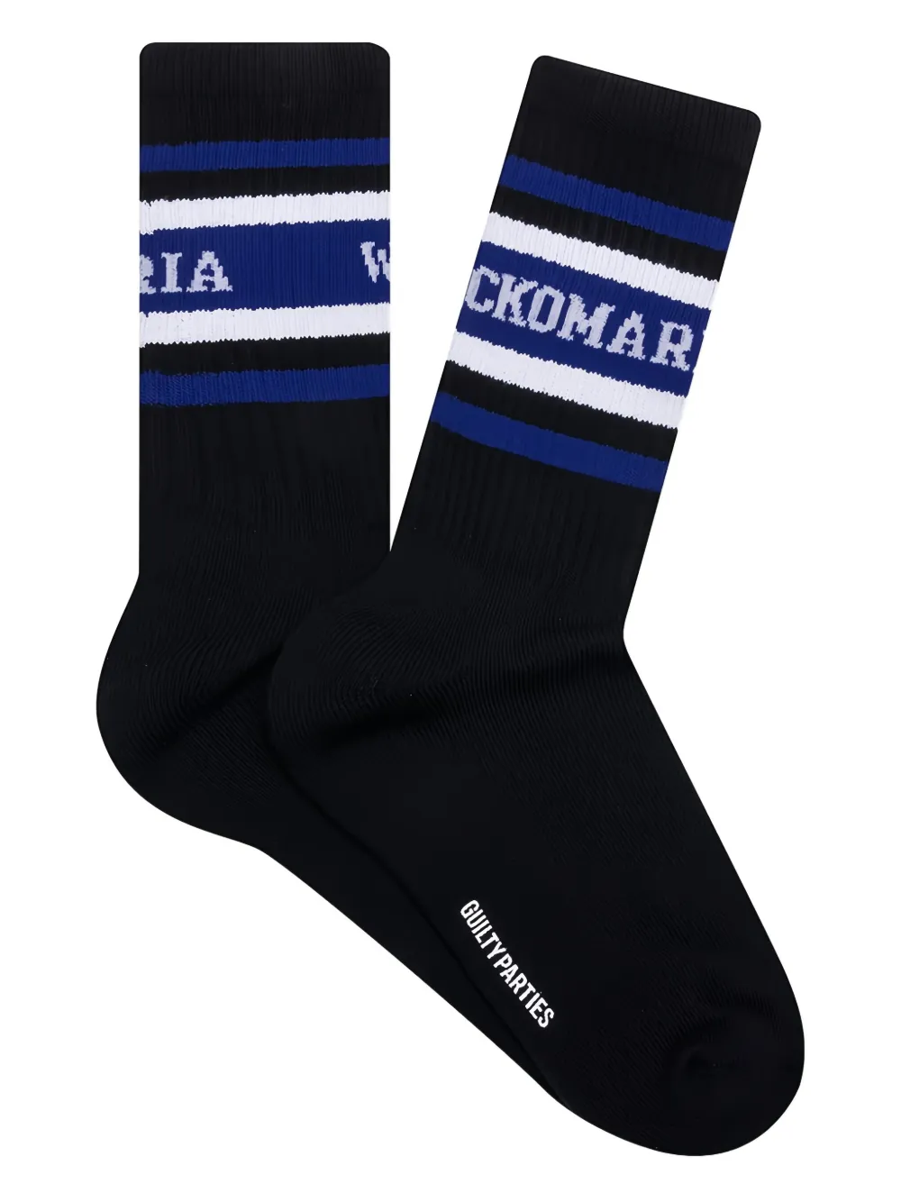 WACKO MARIA Skater Type 1 striped socks | Black | Image 1