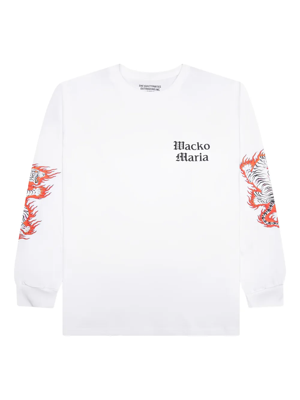 WACKO MARIA x Tim Lehi tiger flame long-sleeve sweatshirt | White | Image 1