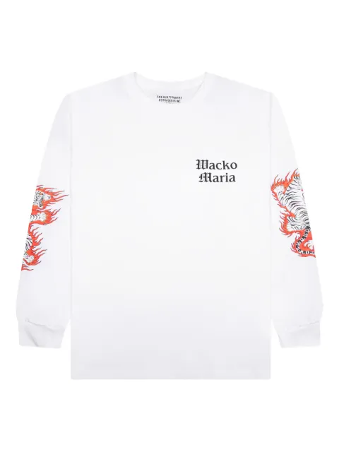WACKO MARIA x Tim Lehi tiger flame long-sleeve sweatshirt