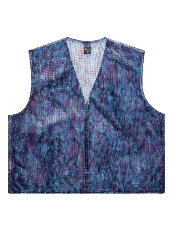 SOUTH2 WEST8 mesh-patterned Zip Vest | Blue | FARFETCH CA