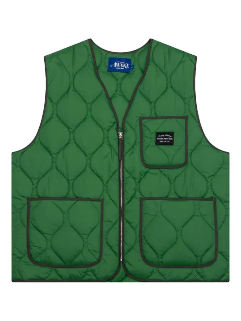Awake NY quilted diamond-pattern vest