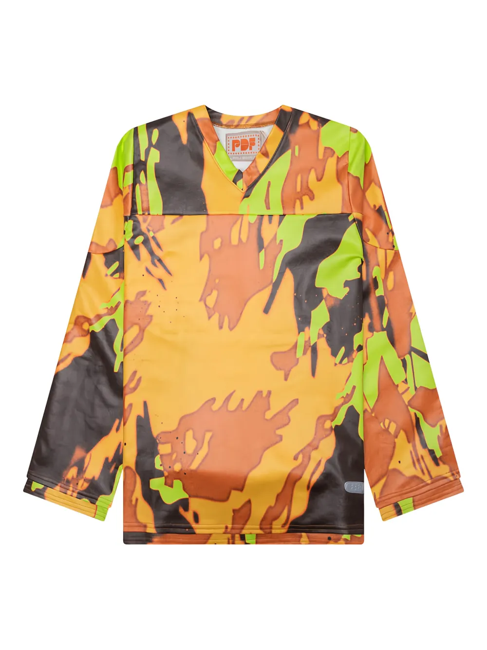 PDF camouflage-print long-sleeve T-shirt - オレンジ PDF camouflage-print long-sleeve T-shirt - オレンジ