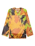 PDF camouflage-print long-sleeve T-shirt - Orange
