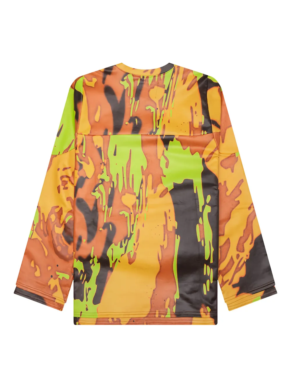 PDF T-shirt met camouflageprint en lange mouwen - Oranje