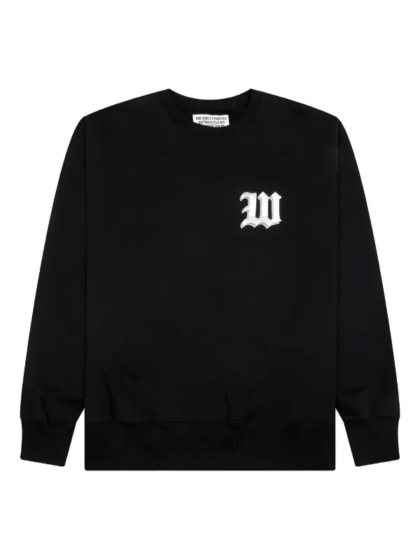 【 WACKO MARIA 】 MIDDLE WEIGHT CREW NECK SWEAT SHIRT WACKO MARIA Middle Weight crew-neck Embroidered Sweatshirt