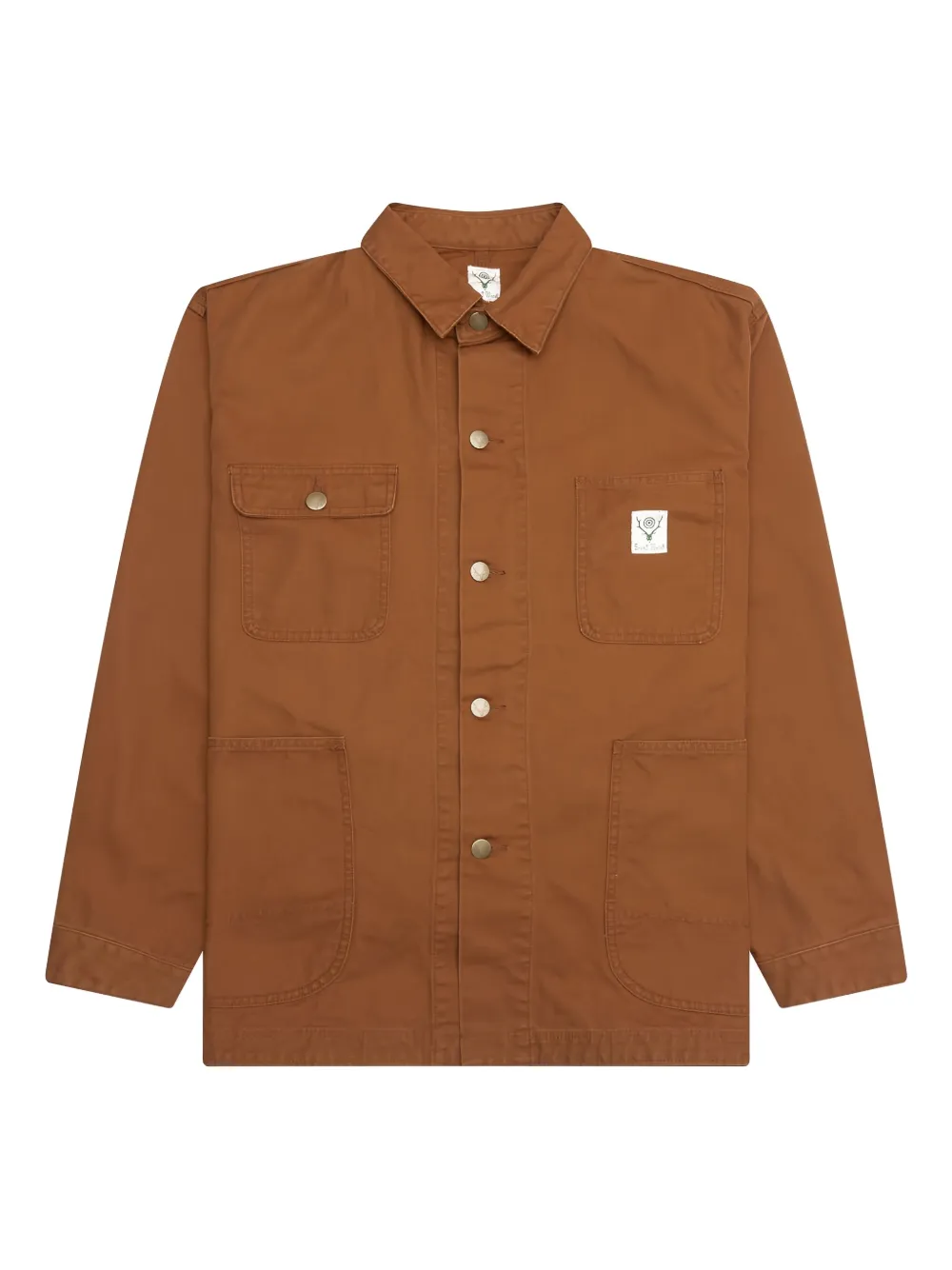 SOUTH2 WEST8 button-detail shirt jacket - ブラウン SOUTH2 WEST8 button-detail shirt jacket - ブラウン