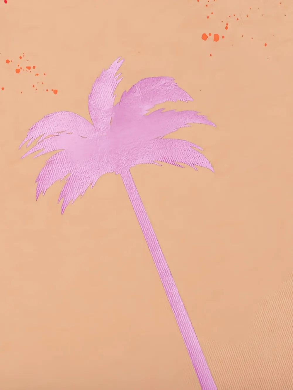 Palm Angels T-shirt met verfspatten en palmboom Oranje