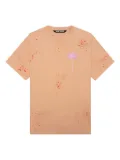 Palm Angels palm-tree paint-splatter T-shirt - Orange