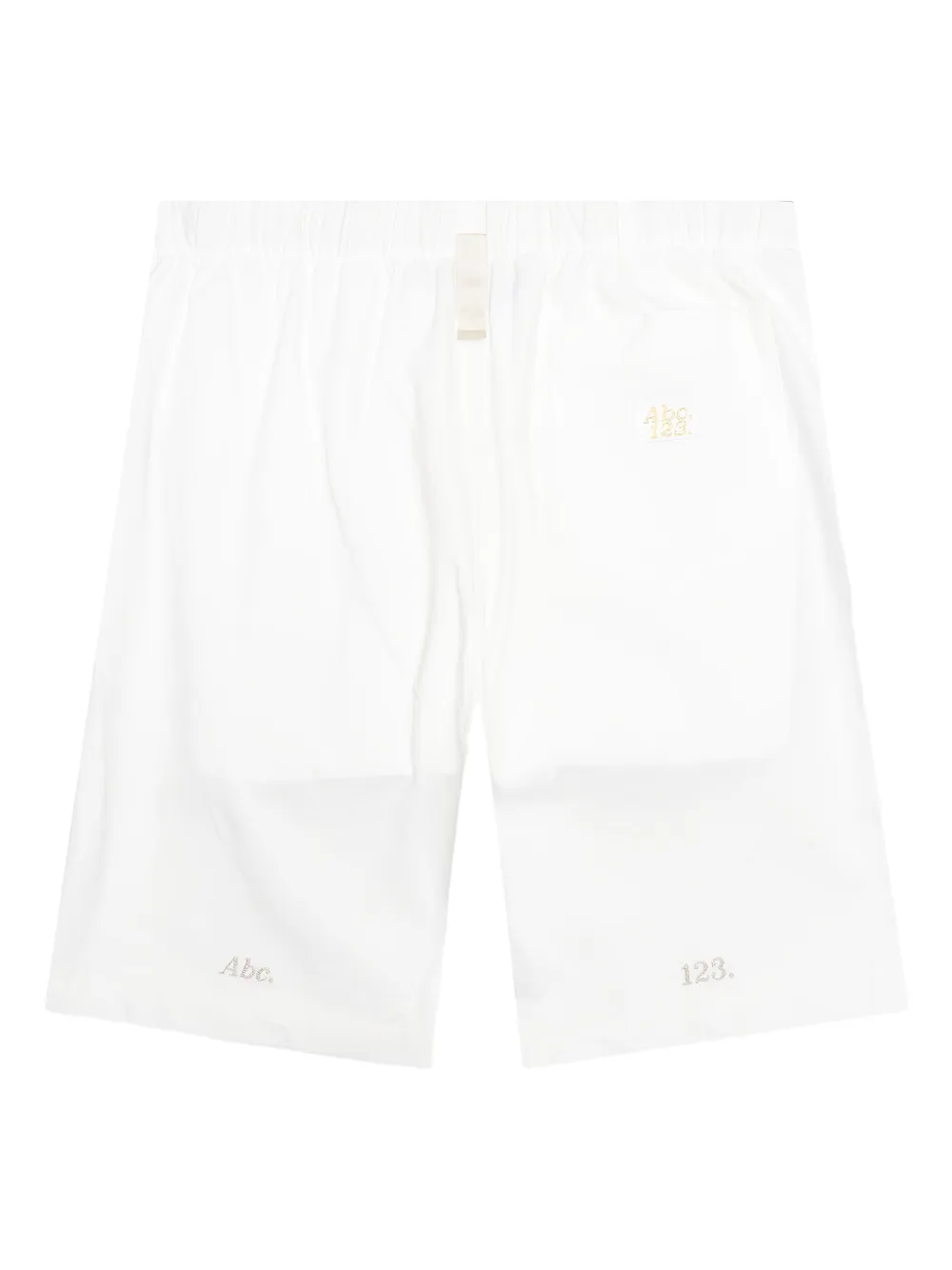 Advisory Board Crystals Shorts met gespsluiting en logo Wit