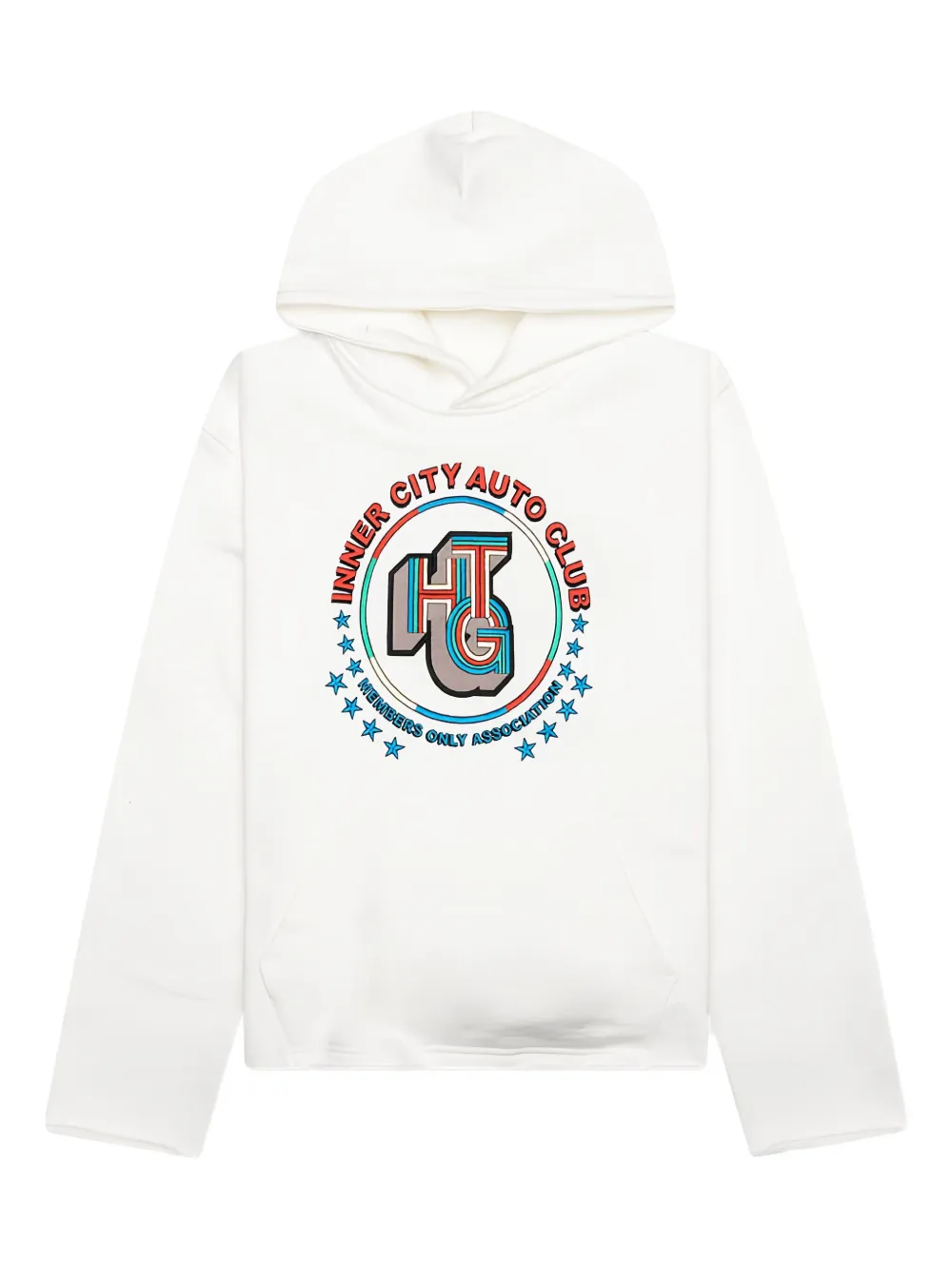 Honor The Gift Auto Association hoodie met geborduurd logo Wit