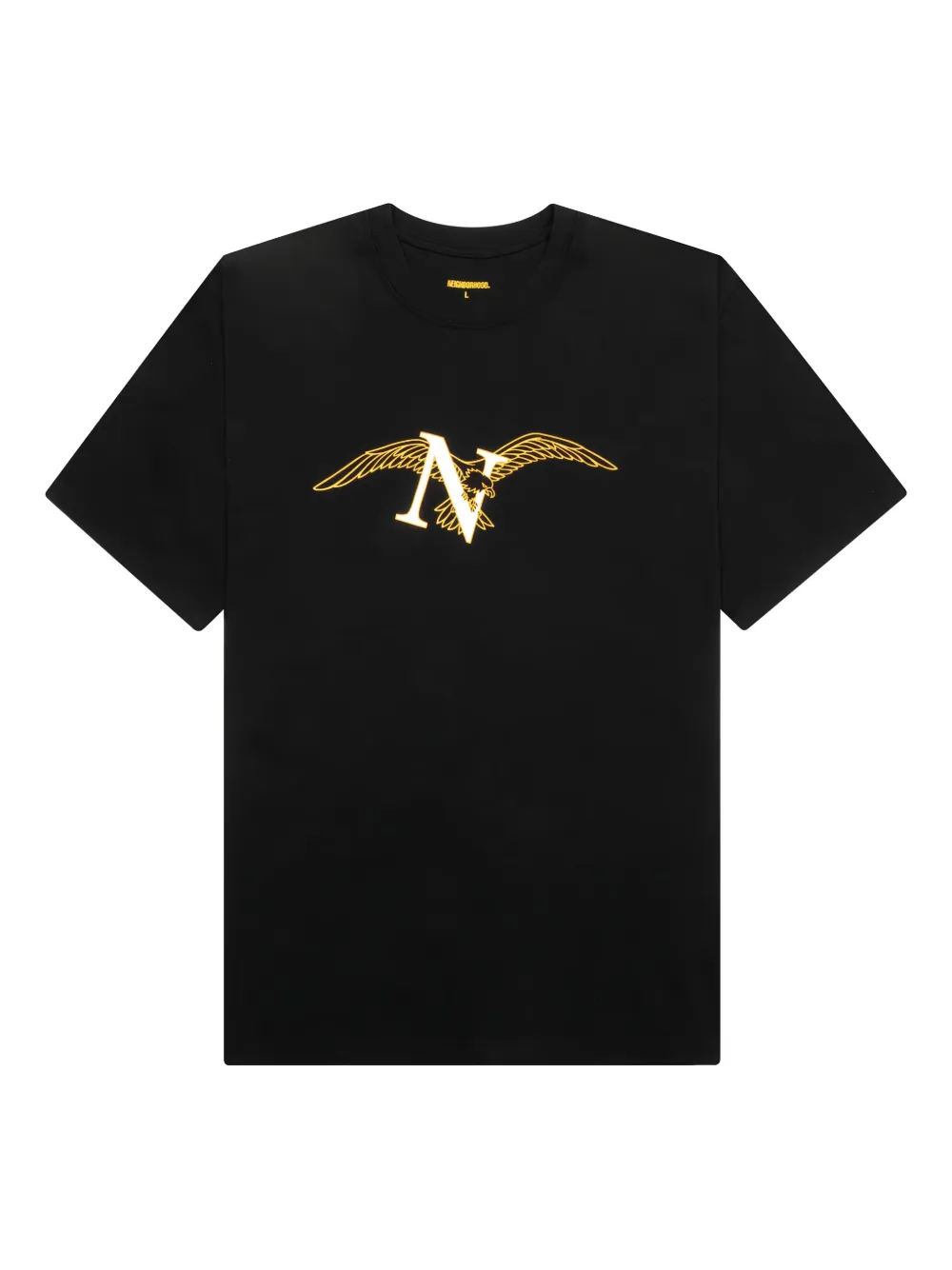 Neighborhood T-shirt met adelaarprint Zwart